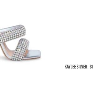 Steve Madden Silver Rhinestone Heels